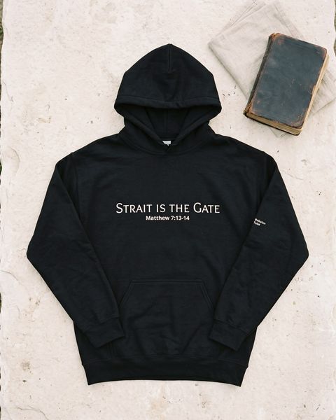 Strait is the Gate Hoodie Black Unisex