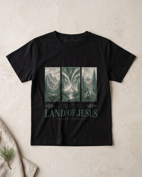 Land of Jesus Women’s Cotton high-waisted t-shirt