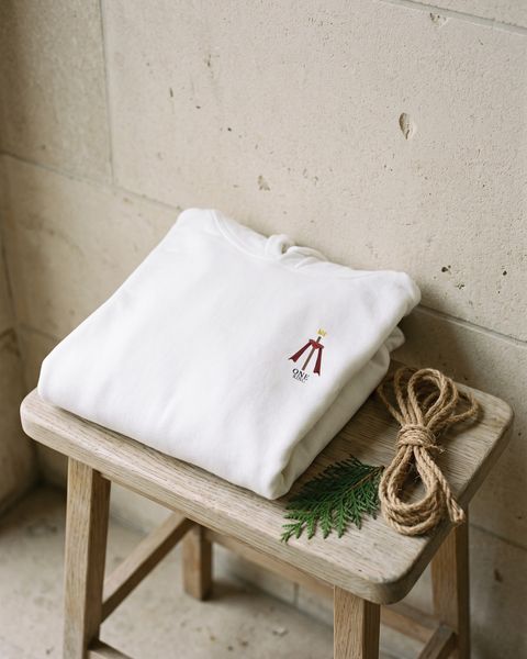 ONE KING White Unisex Hoodie Front Small Logo
