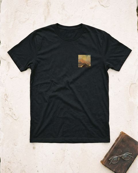 Mens Black Sky City - Short Sleeve T-shirt