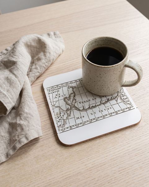 Terre de Iesso Map Cork-back coaster
